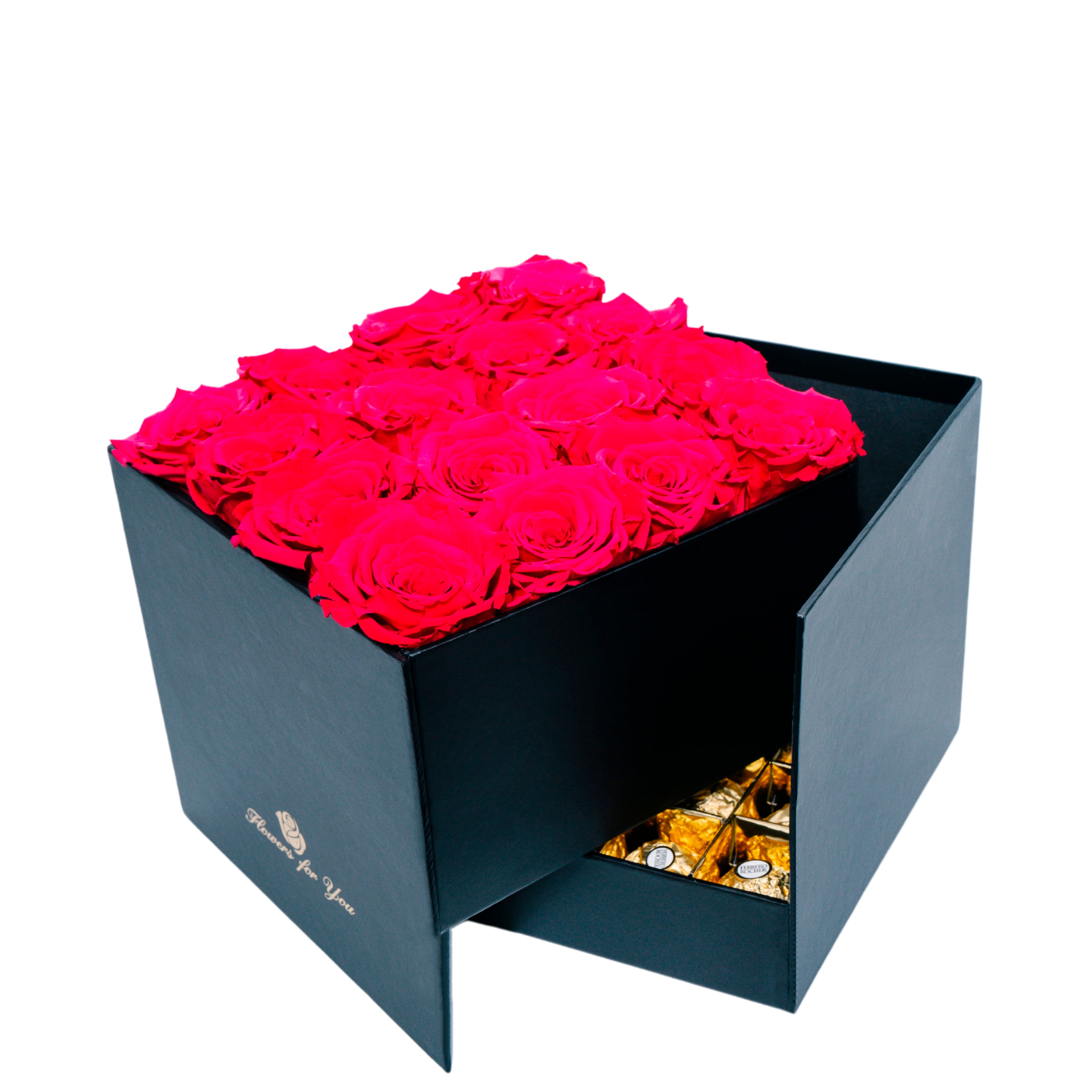 Two Layer Flower Box with Ferrero Rocher