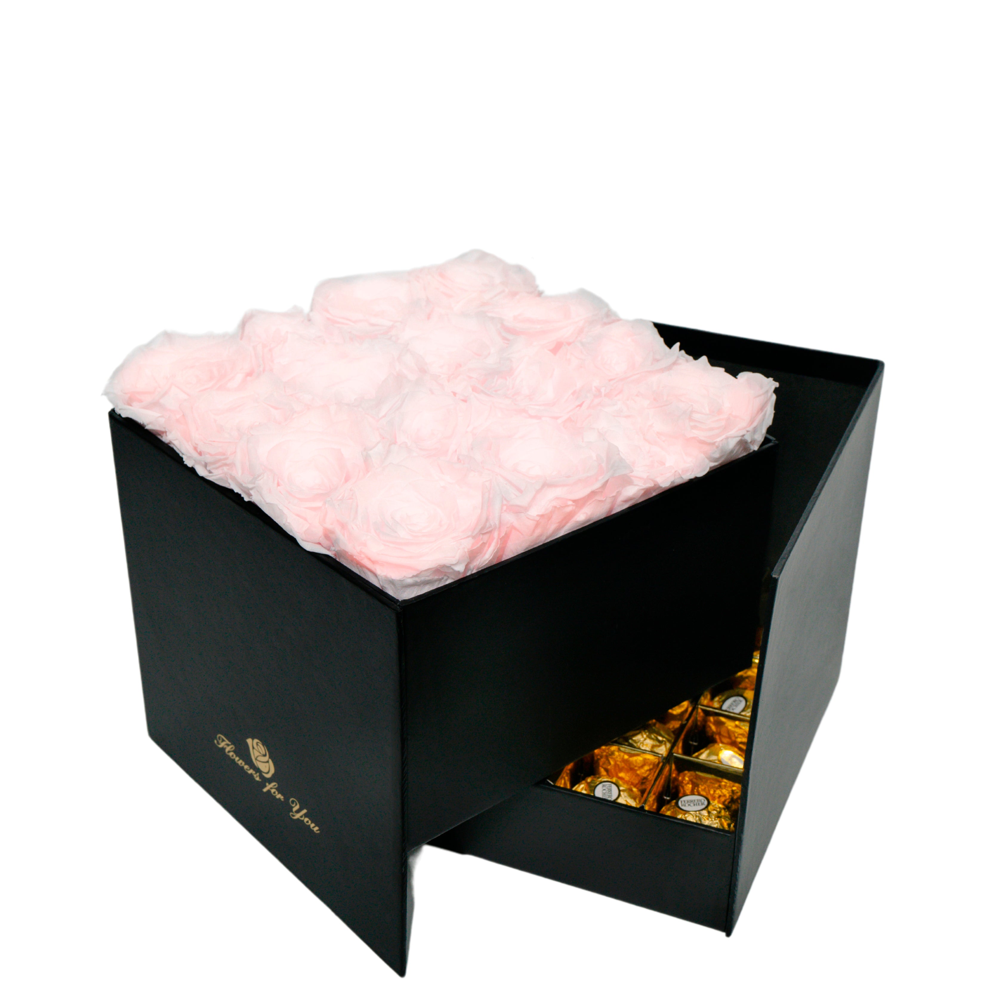 Two Layer Flower Box with Ferrero Rocher