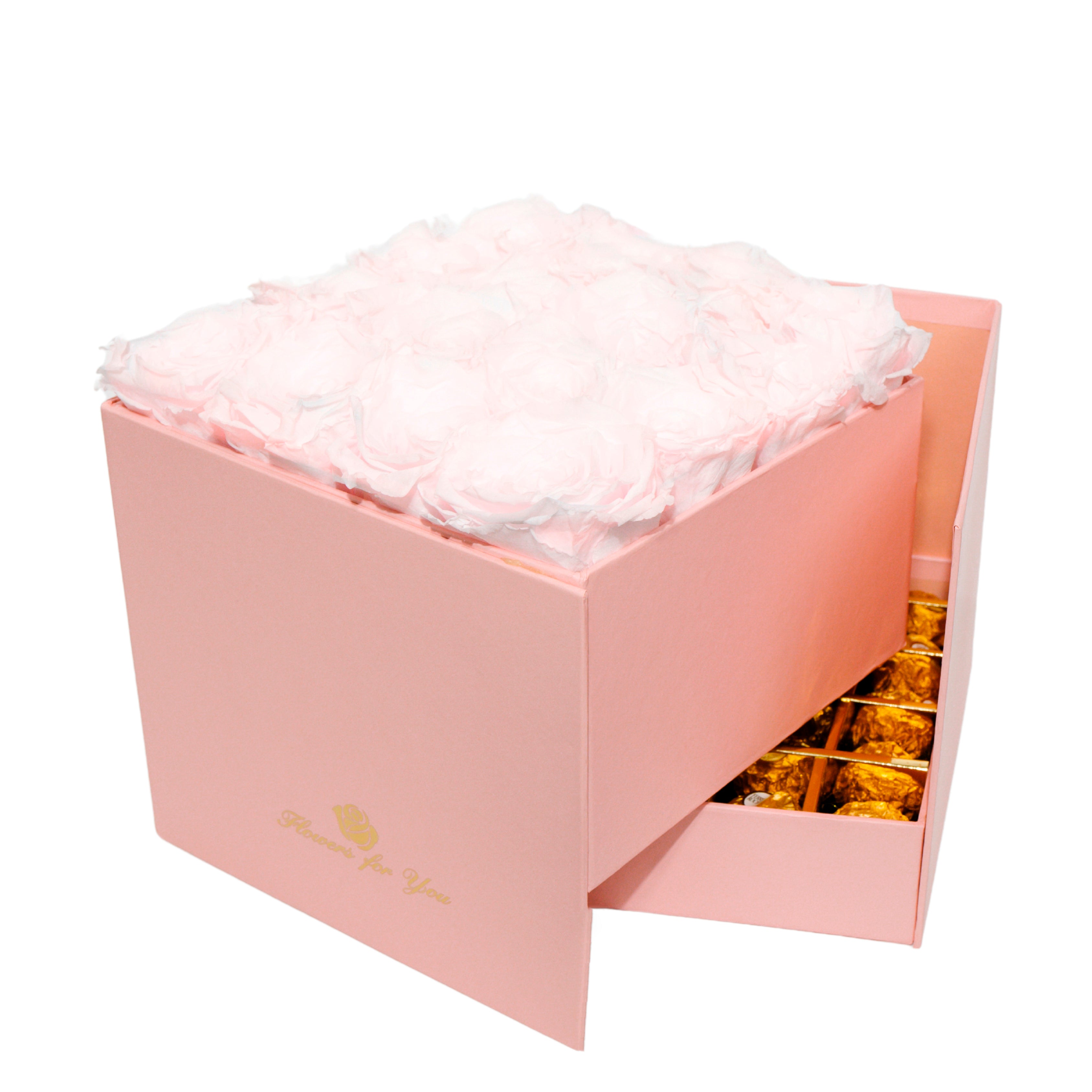 Two Layer Flower Box with Ferrero Rocher